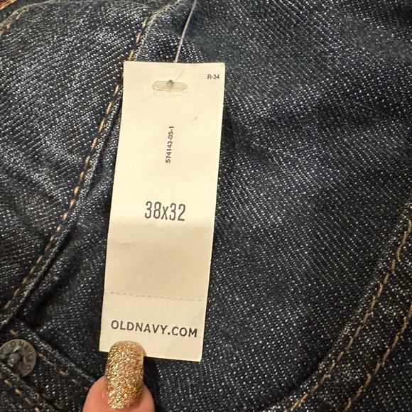 NWT Old Navy Straight Jean’s Dark Wash 38x32 men’s bottoms casual pockets - Picture 4 of 5